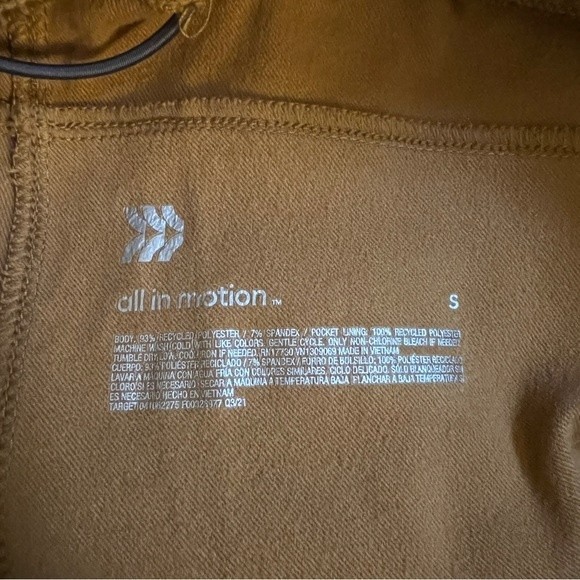 All‎ In Motion Pants Mens Small Woven Cargo Jogger Orange Yellow Butterscotch - Picture 5 of 6
